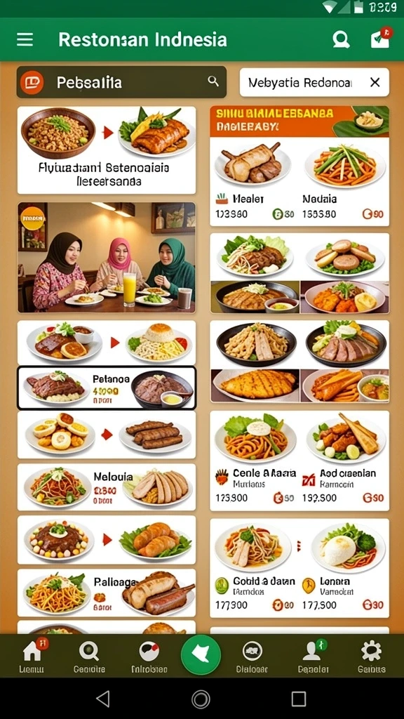 Tampilan antarmuka pengguna yang menarik.