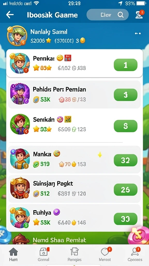 Beragam pilihan permainan yang menghibur dan menarik.