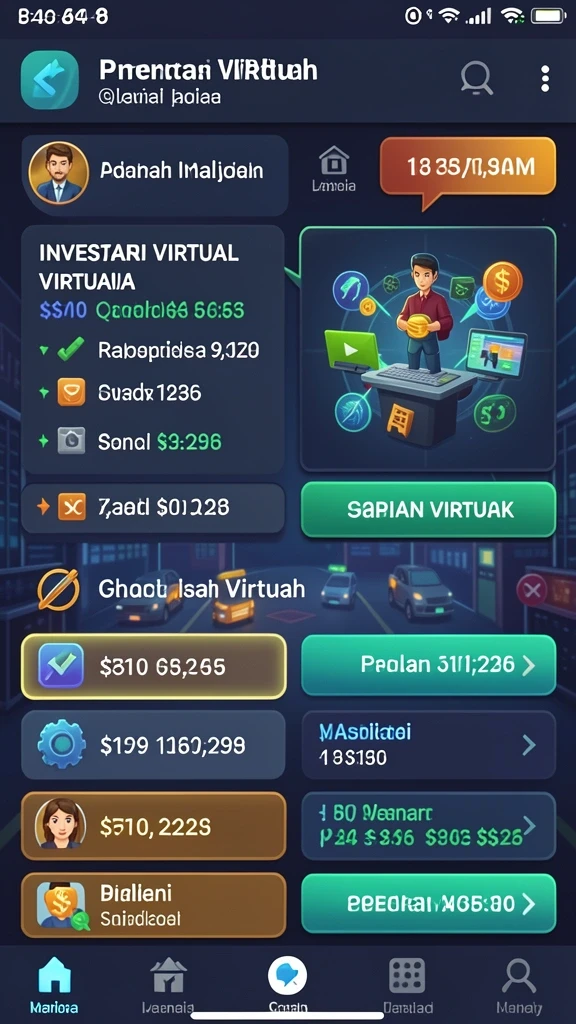 Tampilan level yang penuh warna dan menantang.