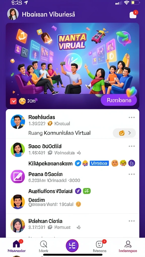 Tampilan awal yang menarik dan penuh warna.