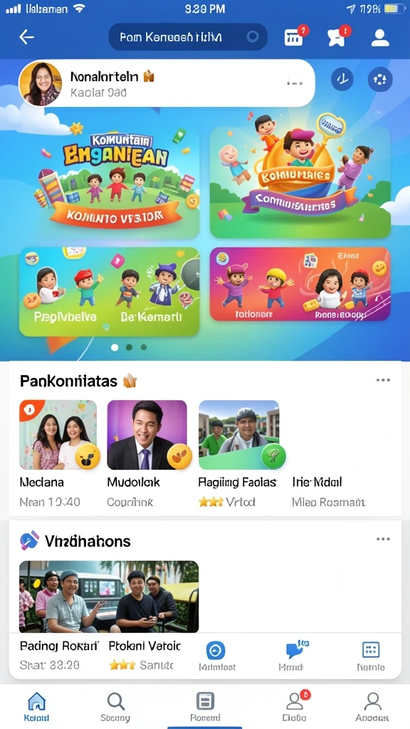 Fitur sosial yang memungkinkan interaksi antar pemain.