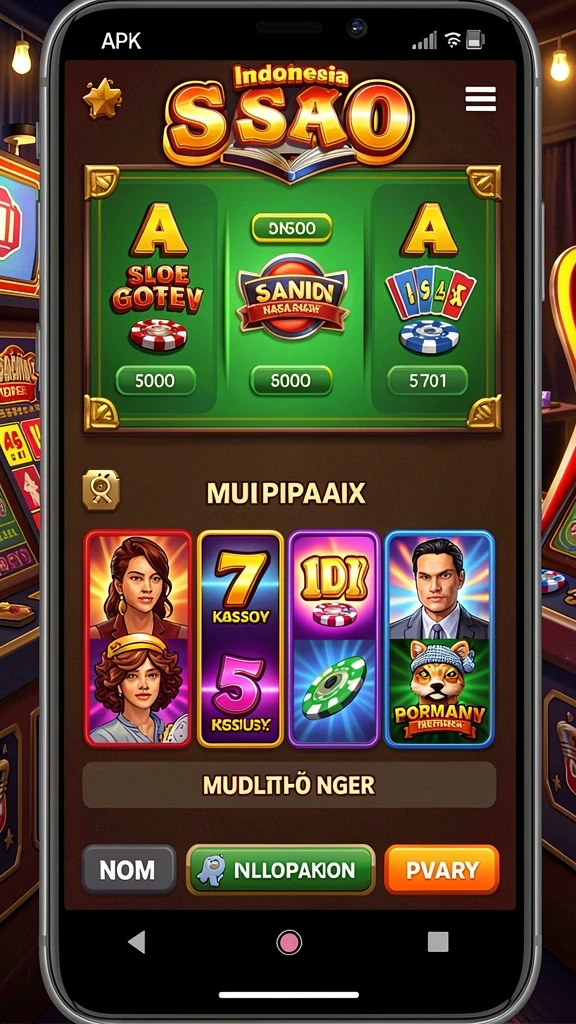 Layar permainan yang penuh warna dan menarik.