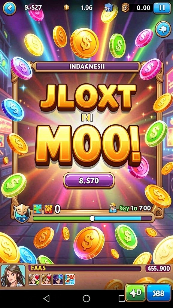 Karakter dan skin menarik yang dapat dipilih.