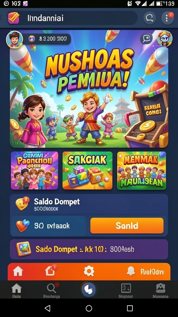 Tampilan antarmuka NAGITABET yang menarik dan user-friendly.