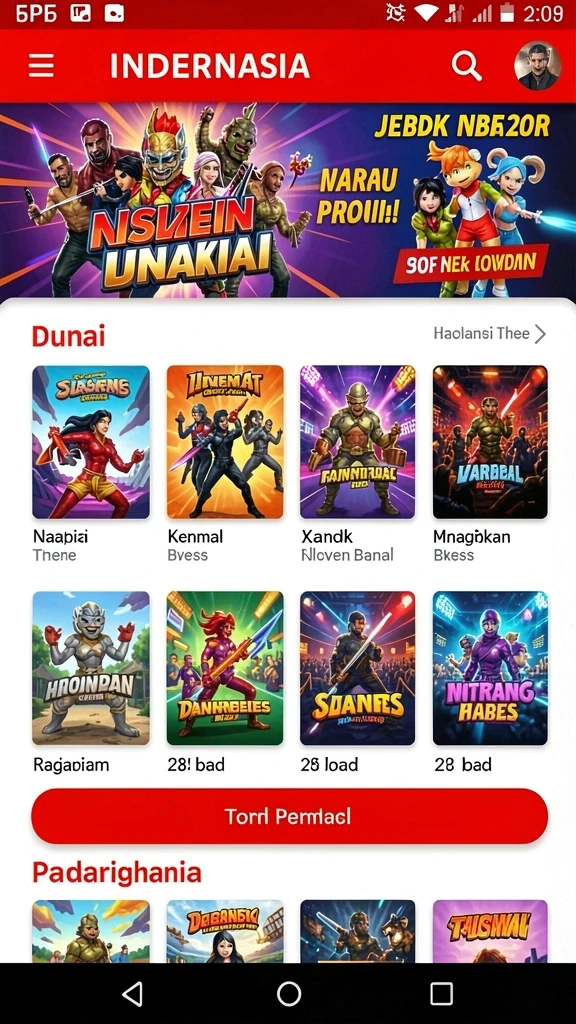 Screenshot menunjukkan antarmuka permainan yang menarik.