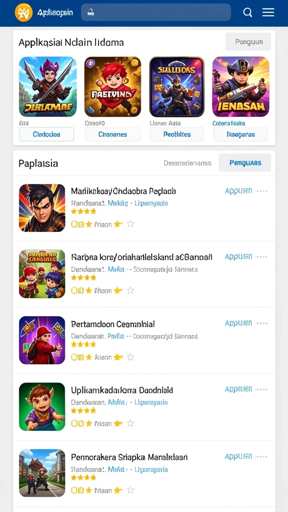 Karakter-karakter unik yang dapat dimainkan.