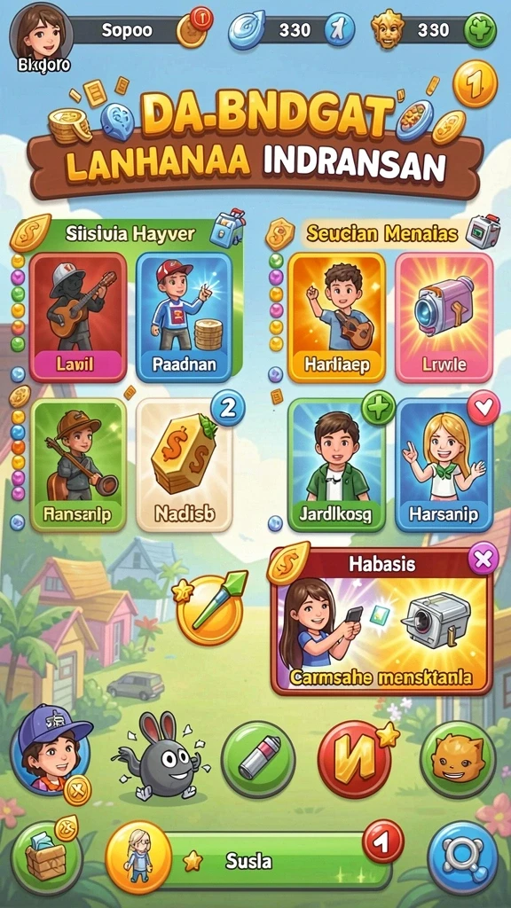 Screenshot dengan tampilan level baru yang menantang.