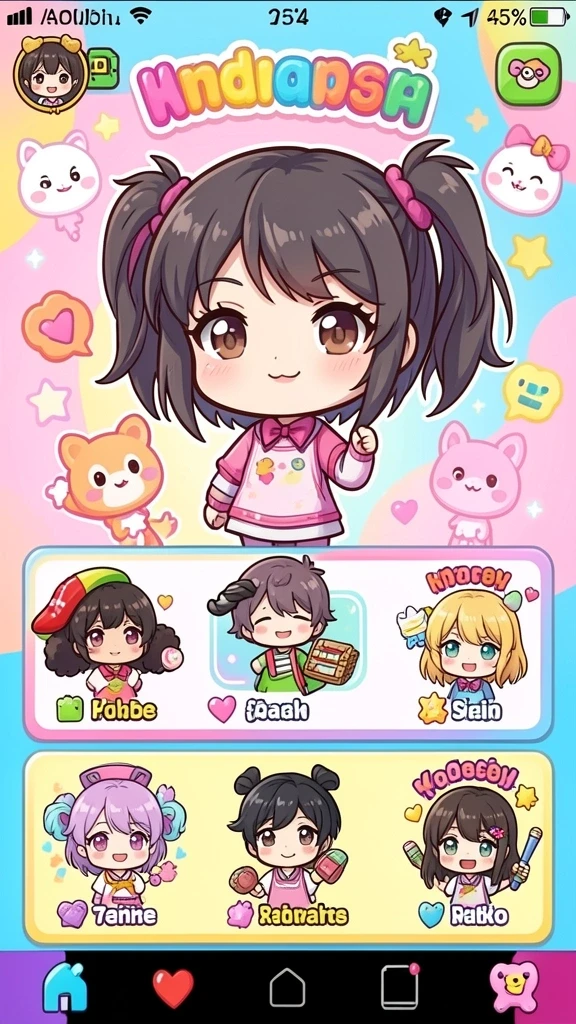 Screenshot T9999: Menampilkan karakter dalam mode petualangan.