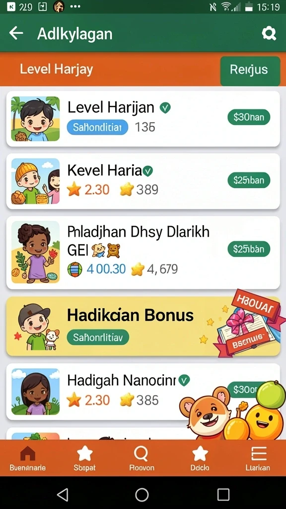 Karakter-karakter unik yang bisa dipilih dan diupgrade.