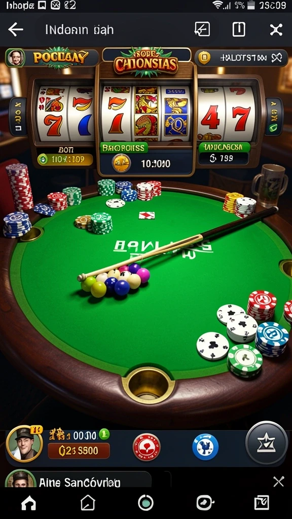 Skrin permainan slot dengan grafis yang memukau.
