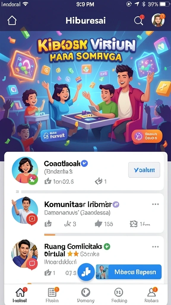 Berbagai permainan menarik untuk dipilih.